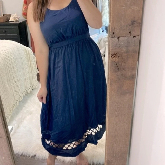 AS u wish navy blue maxi dress size XLarge - Picture 1 of 10